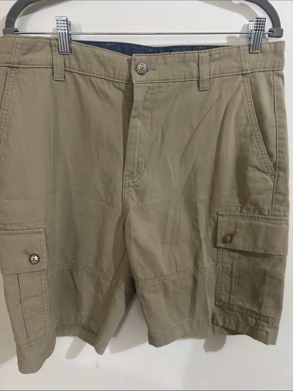 Nautica Men's Khaki Cargo Shorts with Utility Pockets